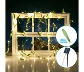 Lampy ogrodowe - Aigostar - LED Łańcuch solarny 50xLED/7m IP65 ciepła biel oliwkowy - miniaturka - grafika 1