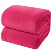 Koce - KOC CORAL kocyk mikrofibra FUKSJA 150x200 cm - miniaturka - grafika 1