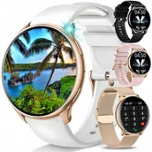 Smartwatch - Smartwatch Zegarek Damski Luxury Rozmowy Kroki Ciśnienie Zdrowie Menu Pl - miniaturka - grafika 1