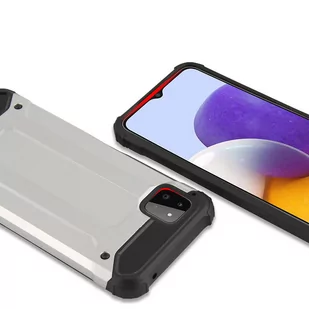 Hybrid Armor pancerne hybrydowe etui pokrowiec Samsung Galaxy A22 5G czarny - Etui i futerały do telefonów - miniaturka - grafika 4