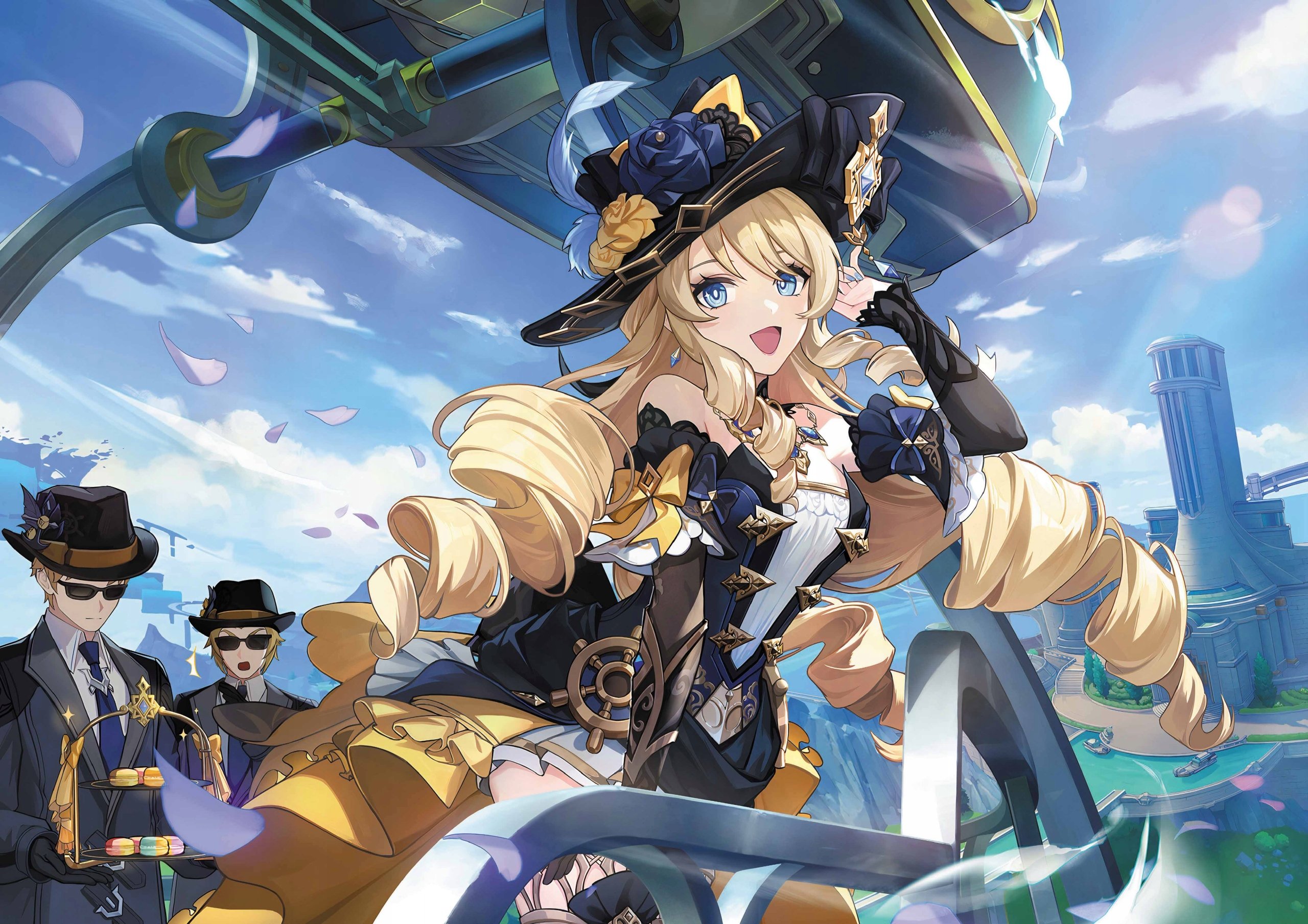 Plakat A3 Genshin Impact Anime Gra Navia Caspar