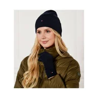 Czapki damskie - Tommy Hilfiger Czapka + rękawiczki z dodatkiem kaszmiru - miniaturka - grafika 1
