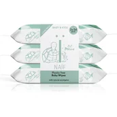 Chusteczki nawilżane - Naif Baby & Kids Plastic Free Wipes chusteczki nawilżane dla dzieci od urodzenia 3x54 szt. - miniaturka - grafika 1