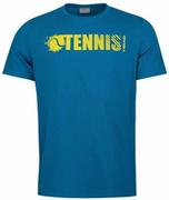 Koszulki sportowe męskie - HEAD Font T-Shirt M Blue 2021 - miniaturka - grafika 1