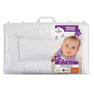 Inter Widex INTER WIDEX Poduszka dziecięca MOONS & STARS Biała 40x60 150g 5906197802609 - Kołdry i poduszki dla dzieci - miniaturka - grafika 1