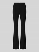 Spodnie damskie - Spodnie materiałowe o rozkloszowanym kroju z elastycznym pasem model ‘Evelina’ - miniaturka - grafika 1