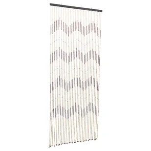Wisząca zasłona z drewnianymi koralikami, wzór strzały, drewno, wielokolorowa, 91x220cm, 31szt - Zasłony - miniaturka - grafika 1