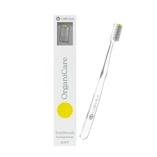 Biodegradowalna szczoteczka do zębów OrganiCare z ochroną antybakteryjną - Żółta - Szczoteczki do zębów - miniaturka - grafika 1