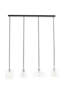 Lampy sufitowe - Kaspa Lampa wisząca Longis czarny 4 klosze 10524409 - miniaturka - grafika 1