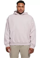 Bluzy męskie - Urban Classics Męska bluza z kapturem Heavy Terry Garment Dye Hoody Sweatshirt, fioletowa, 5XL, fioletowy, 5XL - miniaturka - grafika 1