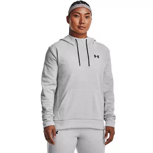 Damska bluza treningowa nierozpinana z kapturem Under Armour Fleece LC Hoodie - szara - UNDER ARMOUR - Bluzy sportowe damskie - miniaturka - grafika 1