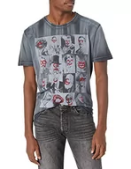 Koszulki męskie - Desigual Koszulka męska z dzianiny z krótkim rękawem, Czarny, XL - miniaturka - grafika 1