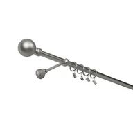 Karnisze - Karnisz pojedynczy 19 mm chrom mat 240 cm Kula żabka - miniaturka - grafika 1