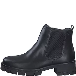 Tamaris Comfort Damskie buty 8-85412-41, skórzane, Comfort Fit, wymienna wkładka, klasyczne buty na co dzień, kozaki Chelsea, czarny, 40 EU Weit - Kozaki damskie - miniaturka - grafika 1