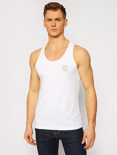 Koszulki męskie - Versace Tank top Medusa AUU01012 Biały Regular Fit - grafika 1
