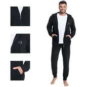 Dresy męskie - Dres Męski Luna Kod 890 Czarny [L] - miniaturka - grafika 1