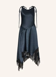 Acne Studios Sukienka Kopertowa Z Satyny, Z Koronką blau - Sukienki - miniaturka - grafika 1