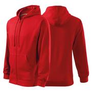 Moda i Uroda OUTLET - Bluza czerwona męska z logo na sercu i plecach z nadrukiem logo firmy 300g 410 kolor 07 bluza trendy zipper - miniaturka - grafika 1