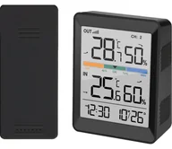 Stacje pogodowe - Solight TE45 - Stacja meteorologiczna z budzikiem 2xAAA czarny - miniaturka - grafika 1