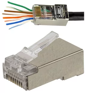 Wtyk przelotowy RJ45 STP kat.5e (op.100 szt) ALANTEC - ALANTEC - Kable miedziane - miniaturka - grafika 1