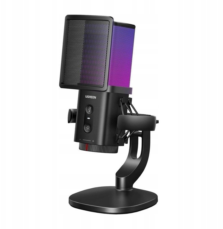Mikrofon do komputera UGREEN CM581 24-bit/96kHz USB-C RGB czarny
