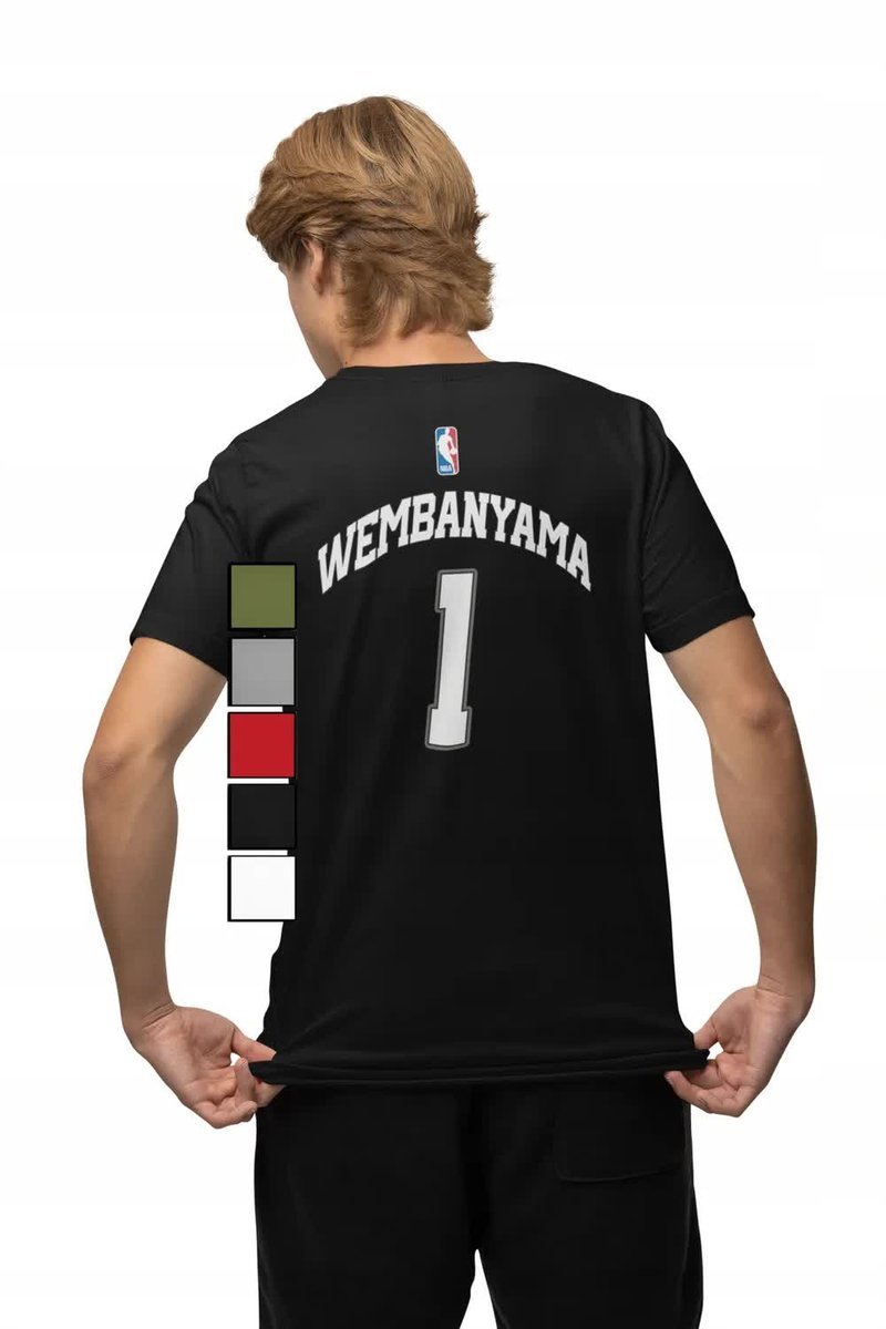 Koszulka Męska Z Nadrukiem Na Plecach Nba Spurs- Victor Wembanyama - L