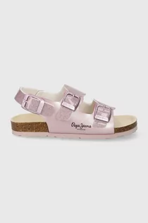Buty dla dziewczynek - Pepe Jeans sandały dziecięce OBAN BAY GK kolor różowy - grafika 1
