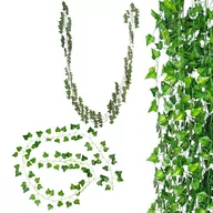 Sztuczne kwiaty - Sztuczny bluszcz Roślina wisząca na ścianę lub balkon Heckermann 3szt / 6,3m - miniaturka - grafika 1