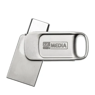 MyMedia MyDual USB 2.0, USB 2.0, 32GB, srebrny, 69266, USB A / USB C, z osłoną - Pendrive - miniaturka - grafika 1