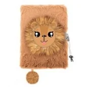 Szkolne artykuły papiernicze - St. Majewski Pamiętnik A5 Włochacz z kłódką 3D My Little Friend Lion 96 kartek - miniaturka - grafika 1