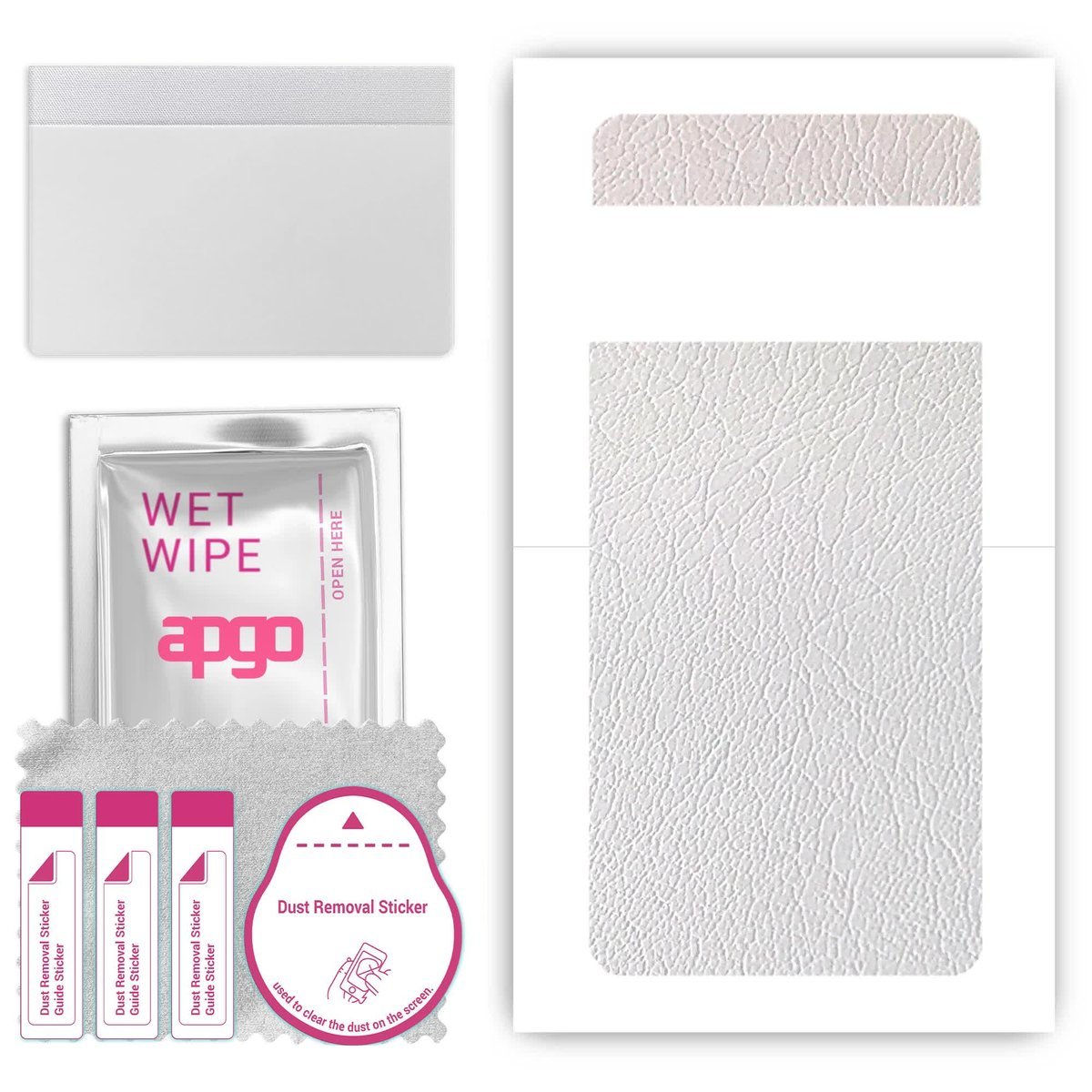 Folia naklejka skórka strukturalna na TYŁ do Google Pixel 6 Pro - Skóra Biała - apgo SKINS