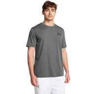 Koszulki sportowe męskie - Męski t-shirt z nadrukiem Under Armour UA M Sportstyle LC SS - szary - UNDER ARMOUR - miniaturka - grafika 1