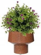 Donice - Osłonka metalowa 24x20cm Brązowa z czarnymi kropkami Dekoracyjna - miniaturka - grafika 1