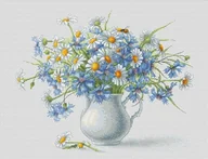 Pasmanteria - Haft krzyżykowy, Zestaw do haftu, Chabry i stokrotki - miniaturka - grafika 1