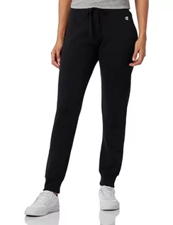 Spodnie damskie - Mistrz Legacy Podstawy W-Light Powerblend Fleece Rib Cuff damskie spodnie dresowe, Czarny, XL - grafika 1