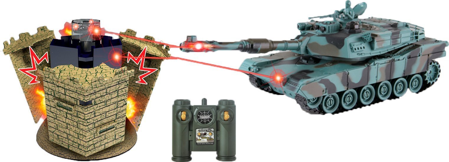 Zegan USA M1A2 Fjernstyret Tank 1:28 VS Fort 27Mhz