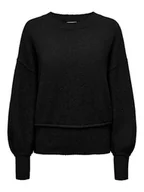 Swetry damskie - ONLY Sweter w kolorze czarnym - miniaturka - grafika 1
