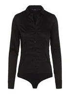 Koszulki i topy damskie - VERO MODA Damska koszulka Vmlady L/S stringi New Noos z długim rękawem, czarny, L - miniaturka - grafika 1