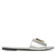 Klapki i japonki damskie - Klapki LOVE MOSCHINO JA28161G0MIF090B Srebrny - miniaturka - grafika 1