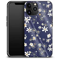 Etui i futerały do telefonów - Luksusowe etui na telefon komórkowy Navy Daisies Apple iPhone 12 Pro Max - miniaturka - grafika 1
