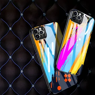 Color Glass Case etui pokrowiec nakładka ze szkła hartowanego z osłoną na aparat iPhone 11 Pro Max pattern 2 - Etui i futerały do telefonów - miniaturka - grafika 2
