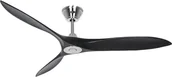 Wentylatory sufitowe - Energooszczędny wentylator sufitowy z pilotem Eco Airscrew 152 cm chrom / czarny mat - miniaturka - grafika 1