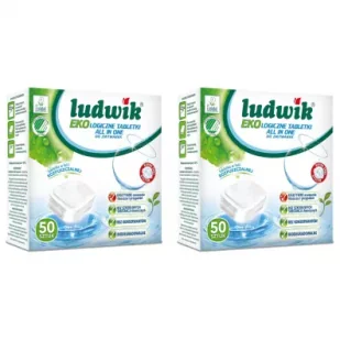 Ludwik Tabletki do zmywarek All In One Ecolabel Zestaw 2 x 50 szt. - Środki do zmywarek - miniaturka - grafika 1