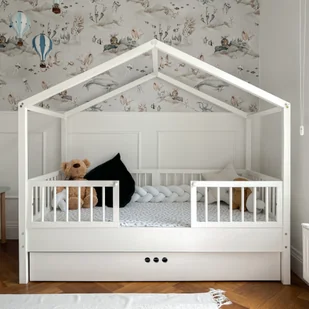 Łóżko domek białe dream nest snow 80x160 cm - Łóżka dla dzieci i młodzieży - miniaturka - grafika 1