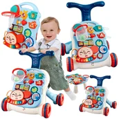 Chodziki - Pchacz chodzik edukacyjny interaktywny dla dzieci 2w1 jeździk dźwięki 12 m+ - miniaturka - grafika 1