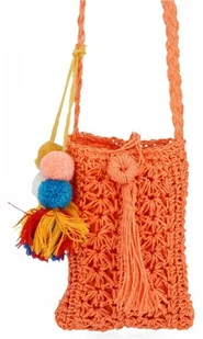 Ratanowa Torebka Listonoszka Damska firmy David Jones Koralowa - Torebki damskie - miniaturka - grafika 1