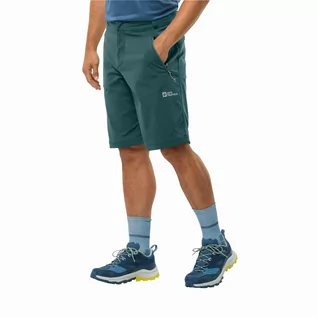 Spodenki męskie - Krótkie spodenki męskie Jack Wolfskin GLASTAL SHORTS M emerald - 46 - grafika 1