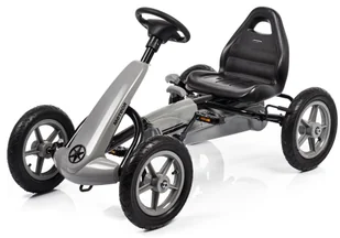 Gokart na pedały Meteor GM/1904 ciemny szary Uniwersalny - Jeździki dla dzieci - miniaturka - grafika 1