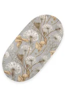 Prześcieradła dla dzieci - Prześcieradło bawełniane do kosza Mojżesza Boho wózka gondoli 75x35 cm - Dmuchawce na szarości - miniaturka - grafika 1