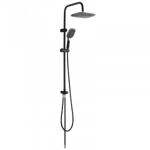 LAVEO PLZ 70KX ZORITA Kolumna natryskowa Długość drążka: 950 mm Wysokość: 1000 mm Szerokość: 250 mm Głębokość: 480 mm Wymiar słuchawki: 241x105 mm Długość węża: 1500 mm Wykończenie: czarny/chrom - Zestawy prysznicowe - miniaturka - grafika 1